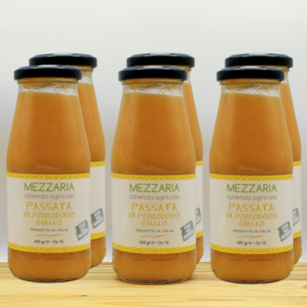Passata di pomodoro giallo x 6 - Acquista online - Mezzaria - Fasano - Puglia